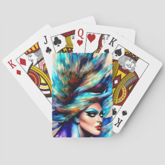 Mooie koningin Colors Waterverf Pokerkaarten