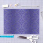 Mooie Koninklijk Blauwe Elegante Damast Patroon Tissuepapier (Craft)