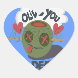 Mooie kool waar ik van Afrika hou Hart Sticker