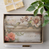 Mooie koraalbloemen stijl muziekblad tissuepapier (Geschenk)