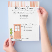 Mooie Koraalrode Deur Flyer (Hand)