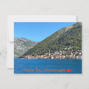 Mooie Kotorbaai in Montenegro reis Briefkaart