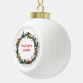 mooie krans kerstversiering keramische bal ornament (Rechts)