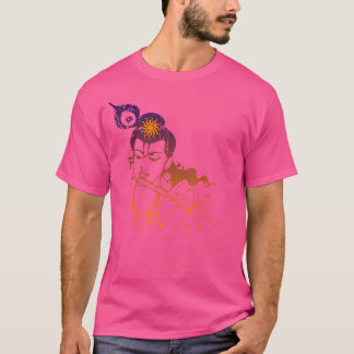 Mooie Krishna Spelen Fluit Tshirt Eff