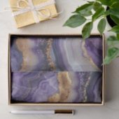 Mooie kristal geode agaat in amethist en goud tissuepapier (Geschenk)