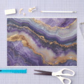 Mooie kristal geode agaat in amethist en goud tissuepapier (Craft)