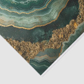 Mooie kristallen geode agaat in groen en goud tissuepapier (Detail)