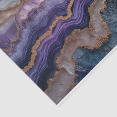 Mooie kristallen geode agaat in paarse en gouden tissuepapier (Detail)