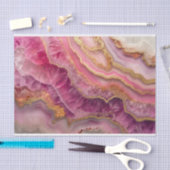 Mooie kristallen geode in roze tissuepapier (Craft)