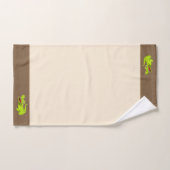 Mooie krokodil op beige en bruin bad handdoek (Handdoek)