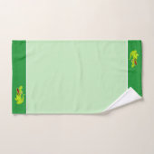 Mooie krokodil op groen bad handdoek (Handdoek)