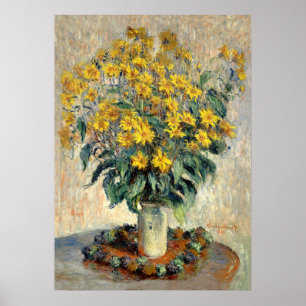 Mooie kunst, Claude Monet Jerusalem Artichoke Flow Poster