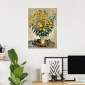 Mooie kunst, Claude Monet Jerusalem Artichoke Flow Poster (Thuiskantoor)