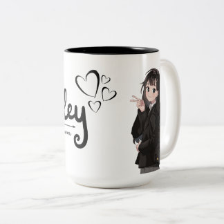 Mooie Kunst Koffiekop Tweekleurige Koffiemok