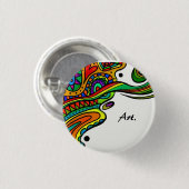 Mooie kunst ronde button 3,2 cm (Voorkant /achterkant)