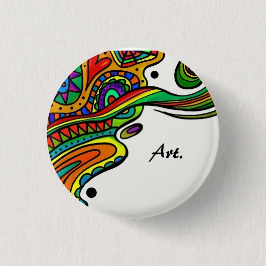 Mooie kunst ronde button 3,2 cm (Voorkant)