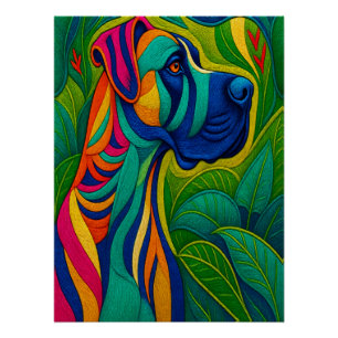 Mooie kunst van een majestueuze Dog Perfect Poster