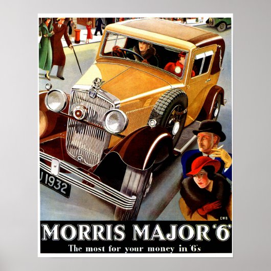 Mooie kunstdeco Britse  auto Poster (Voorkant)