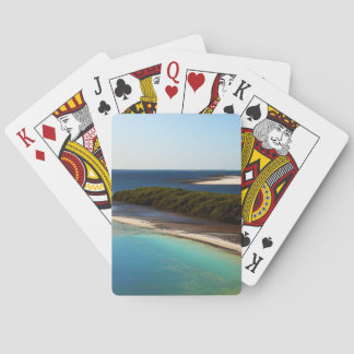 Mooie kustfrontafbeelding pokerkaarten