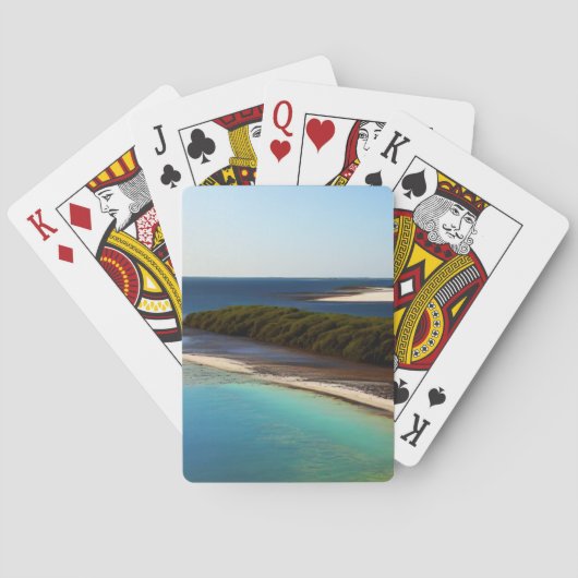 Mooie kustfrontafbeelding pokerkaarten (Achterkant)