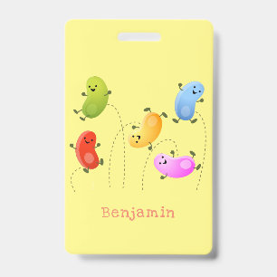 Mooie kwallen springen cartoon illustratie badge