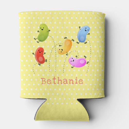 Mooie kwallen springen cartoon illustratie blikjeskoeler (Achterkant)