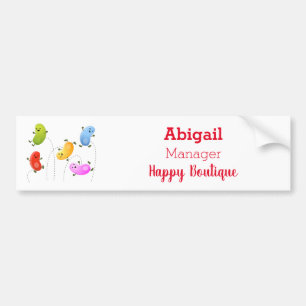 Mooie kwallen springen cartoon illustratie bumpersticker
