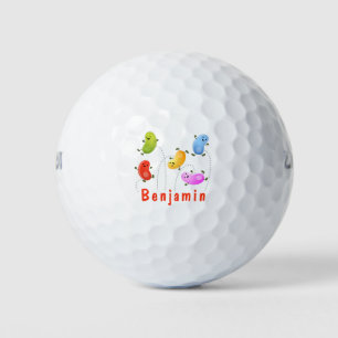 Mooie kwallen springen cartoon illustratie golfballen
