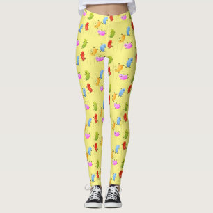 Mooie kwallen springen cartoon illustratie leggings