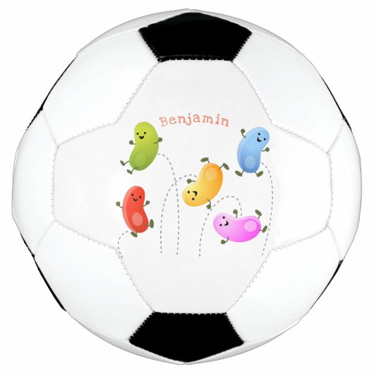 Mooie kwallen springen cartoon illustratie voetbal (Voorkant)