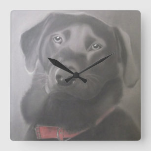 Mooie labrador vierkante klok