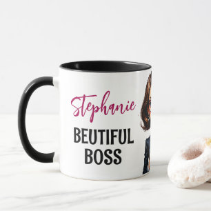 Mooie Lady Boss met Quote Mok
