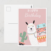 Mooie lama ansichtkaart briefkaart (Voorkant / Achterkant)