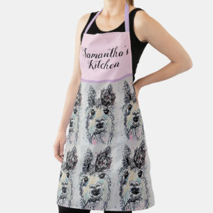 Mooie Lama Aquarel Schildering Dieren Dames Schort