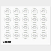 Mooie landelijke bladeren Baby Shower / Sprinkle Ronde Sticker (Vel)