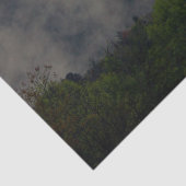 Mooie landschapsfoto van Foggy Mountain Tissuepapier (Detail)