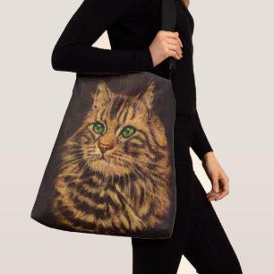 mooie langharige tabletby kattendruk crossbody tas