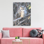 Mooie Langooruil bij zonsondergang Canvas Afdruk (Insitu (Woonkamer))