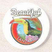 Mooie Lanzarote-reispatch. Zandsteen Onderzetter (Voorkant)