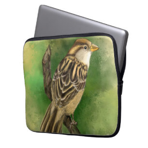 Mooie laptophoes met weinig ruimte - groen laptop sleeve