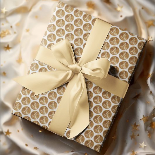 Mooie Latte Floral Leaf Art-structuur Cadeaupapier