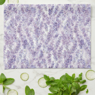Mooie Lavendel Bloemen Bruiloftsdouche Theedoek