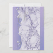Mooie Lavendel Marmeren bruiloft uitnodiging (Achterkant)