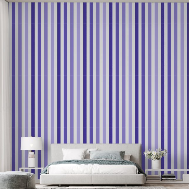 Mooie Lavendel Monotone Streep Behang (Slaapkamer)