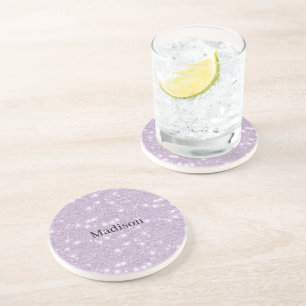 Mooie Lavendel Nep Glitter Schitter Zandsteen Onderzetter