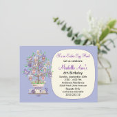 Mooie Lavendel Paaseierenjacht Kaart (Staand voorkant)