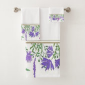 Mooie lavendel patroon ontwerp badhanddoek set bad handdoek (Insitu)