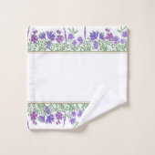 Mooie lavendel patroon ontwerp badhanddoek set bad handdoek (Wasdoekje)