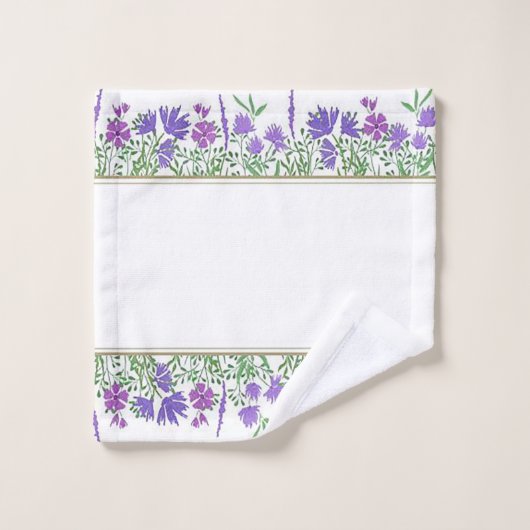 Mooie lavendel patroon ontwerp badhanddoek set bad handdoek (Wasdoekje)