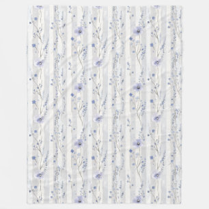 Mooie lavendel witte bloem strepen bruiloft feest fleece deken